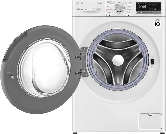 LG F4WV509S1E 9 kg AI DD™ – Intelligente Inverter-Waschmaschine mit Hygienedampffunktion, WiFi und TurboWash™