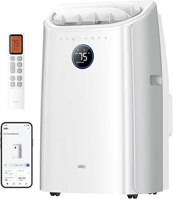 DREO 12000 BTU Mobiles Klimagerät (3-in-1 Kühlen/Ventilieren/Entfeuchten)
