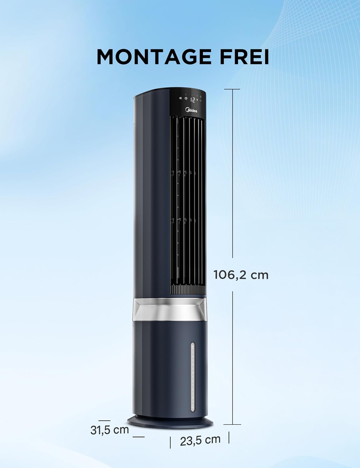 Midea Sensicool Luftkühler mit 7L Wasserkühlung | Mobile Klimaanlage ohne Abluftschlauch