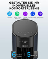 Midea Sensicool Luftkühler mit 7L Wasserkühlung | Mobile Klimaanlage ohne Abluftschlauch